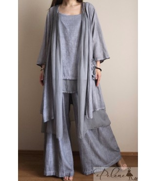 Naujas medvilninis trijų dalių kostiumas